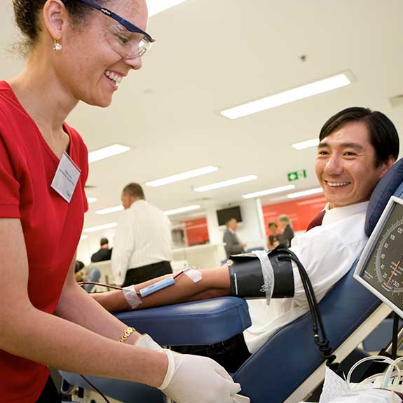 red cross blood service